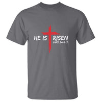 Jesus He Is Risen T Shirt Christian Cross Bible Verse Easter Day