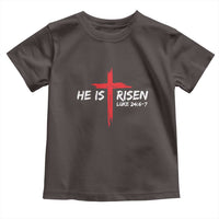 Jesus He Is Risen Toddler T Shirt Christian Cross Bible Verse Easter Day