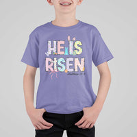 He is Risen Jesus Christian Happy Easter T Shirt For Kid