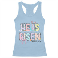 He is Risen Jesus Christian Happy Easter Racerback Tank Top