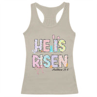 He is Risen Jesus Christian Happy Easter Racerback Tank Top