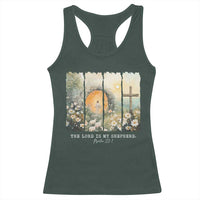 Lord Is My Shepherd Racerback Tank Top Easter Religious Christian Cross Bible Verse