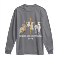 Easter Christian Long Sleeve Shirt Silly Rabbit Easter Is About The Lamb John 1:29