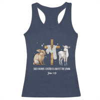 Easter Christian Racerback Tank Top Silly Rabbit Easter Is About The Lamb John 1:29