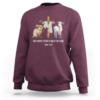 Easter Christian Sweatshirt Silly Rabbit Easter Is About The Lamb John 1:29