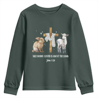 Easter Christian Youth Sweatshirt Silly Rabbit Easter Is About The Lamb John 1:29