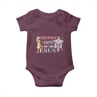 Funny Christian Easter Baby Onesie No Bunny Loves Me Like Jesus - Wonder Print Shop