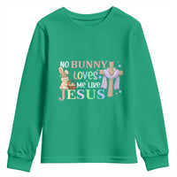 Funny Christian Easter Youth Sweatshirt No Bunny Loves Me Like Jesus - Wonder Print Shop