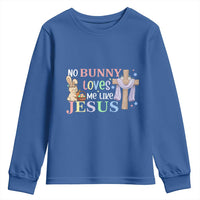 Funny Christian Easter Youth Sweatshirt No Bunny Loves Me Like Jesus - Wonder Print Shop