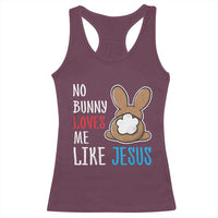 Christian Easter Racerback Tank Top Easter No Bunny Loves Me Like Jesus