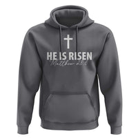 He Is Risen Hoodie Cross Christian Minimal Religious Easter Day