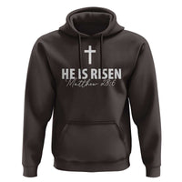 He Is Risen Hoodie Cross Christian Minimal Religious Easter Day