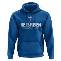 He Is Risen Hoodie Cross Christian Minimal Religious Easter Day