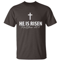 He Is Risen T Shirt Cross Christian Minimal Religious Easter Day