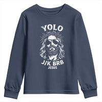 Yolo Jk BRB Jesus Youth Sweatshirt Funny Easter Ressurection Christians - Wonder Print Shop