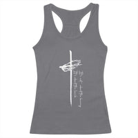 Easter Cross Racerback Tank Top Its Not About The Bunny About Lamb