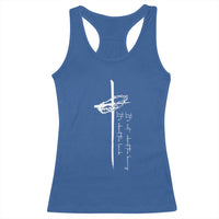 Easter Cross Racerback Tank Top Its Not About The Bunny About Lamb