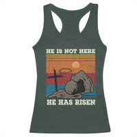 Jesus He is Risen Racerback Tank Top Matthew 28:6 Vintage Christian Easter