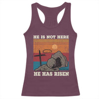 Jesus He is Risen Racerback Tank Top Matthew 28:6 Vintage Christian Easter