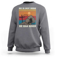 Jesus He is Risen Sweatshirt Matthew 28:6 Vintage Christian Easter