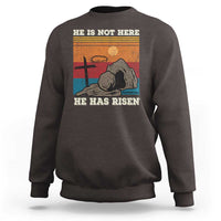 Jesus He is Risen Sweatshirt Matthew 28:6 Vintage Christian Easter