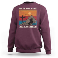 Jesus He is Risen Sweatshirt Matthew 28:6 Vintage Christian Easter