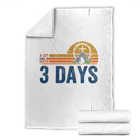 Easter A Lot Can Happen in 3 Days Throw Blanket Retro Religious Easter Christian - Wonder Print Shop