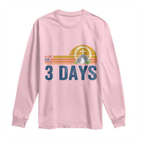 Easter A Lot Can Happen in 3 Days Long Sleeve Shirt Retro Religious Easter Christian - Wonder Print Shop