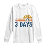 Easter A Lot Can Happen in 3 Days Long Sleeve Shirt Retro Religious Easter Christian - Wonder Print Shop