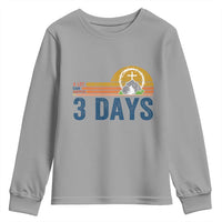 Easter A Lot Can Happen in 3 Days Youth Sweatshirt Retro Religious Easter Christian - Wonder Print Shop