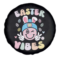 Groovy Easter Vibes Spare Tire Cover Retro Bunny Smile Eggs - Wonder Print Shop