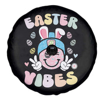 Groovy Easter Vibes Spare Tire Cover Retro Bunny Smile Eggs - Wonder Print Shop