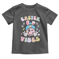 Groovy Easter Vibes Toddler T Shirt Retro Bunny Smile Eggs - Wonder Print Shop