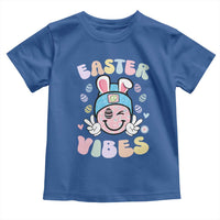 Groovy Easter Vibes Toddler T Shirt Retro Bunny Smile Eggs - Wonder Print Shop
