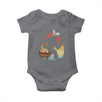 Bigfoot Easter Baby Onesie Bunny Sasquatch Eggs Retro - Wonder Print Shop