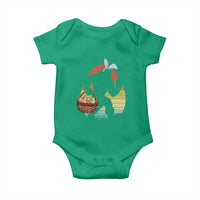 Bigfoot Easter Baby Onesie Bunny Sasquatch Eggs Retro - Wonder Print Shop