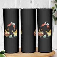 Bigfoot Easter Skinny Tumbler Bunny Sasquatch Eggs Retro - Wonder Print Shop