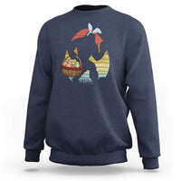 Bigfoot Easter Sweatshirt Bunny Sasquatch Eggs Retro - Wonder Print Shop