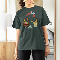 Bigfoot Easter T Shirt For Women Bunny Sasquatch Eggs Retro - Wonder Print Shop