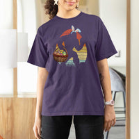 Bigfoot Easter T Shirt For Women Bunny Sasquatch Eggs Retro - Wonder Print Shop
