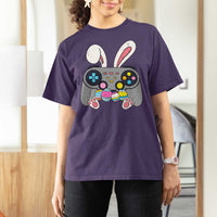 Easter Video Game T Shirt For Women Bunny Eggs Gaming Gamer - Wonder Print Shop