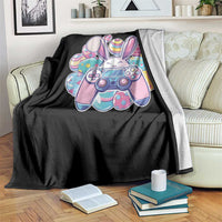 Easter Video Game Throw Blanket Cute Bunny Eggs Gaming Gamer - Wonder Print Shop