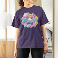 Easter Video Game T Shirt For Women Cute Bunny Eggs Gaming Gamer - Wonder Print Shop