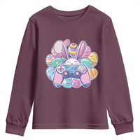 Easter Video Game Youth Sweatshirt Cute Bunny Eggs Gaming Gamer - Wonder Print Shop