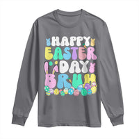 Bruh Easter Long Sleeve Shirt Teens Boys Kids Cute Bunny Eggs - Wonder Print Shop