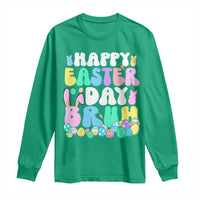 Bruh Easter Long Sleeve Shirt Teens Boys Kids Cute Bunny Eggs - Wonder Print Shop