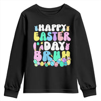Bruh Easter Youth Sweatshirt Teens Boys Kids Cute Bunny Eggs - Wonder Print Shop