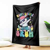 Bruh Easter Throw Blanket Funny Bunny Dab Rabbit Dance - Wonder Print Shop