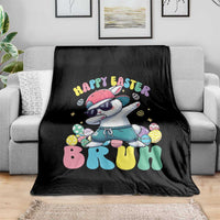 Bruh Easter Throw Blanket Funny Bunny Dab Rabbit Dance - Wonder Print Shop