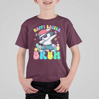 Bruh Easter T Shirt For Kid Funny Bunny Dab Rabbit Dance - Wonder Print Shop